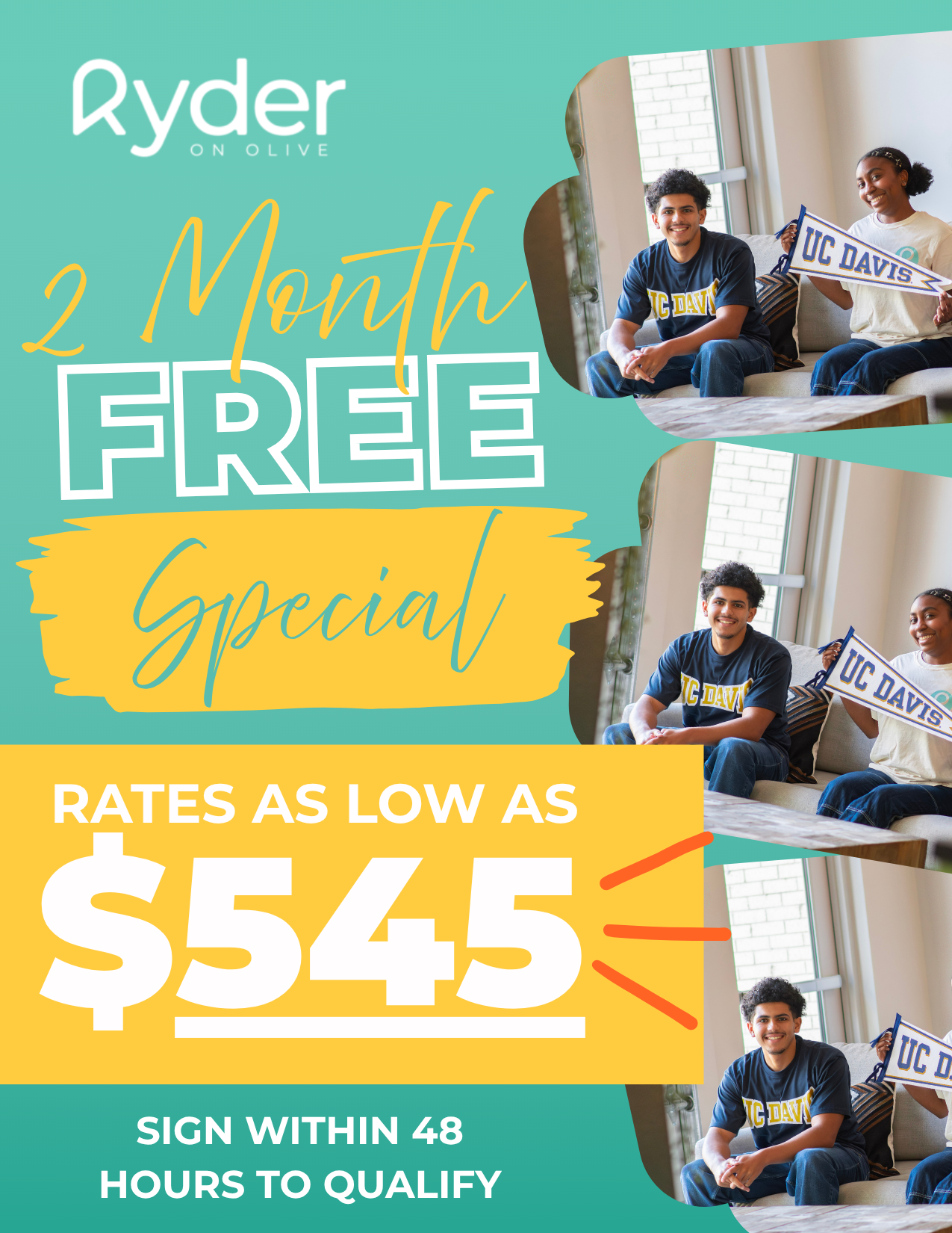 two months free specials popup